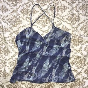 Lg silence and noise cross spaghetti strap crop